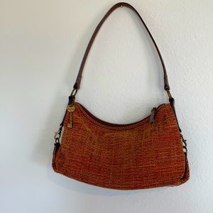 Fossil tapestry shoulder bag